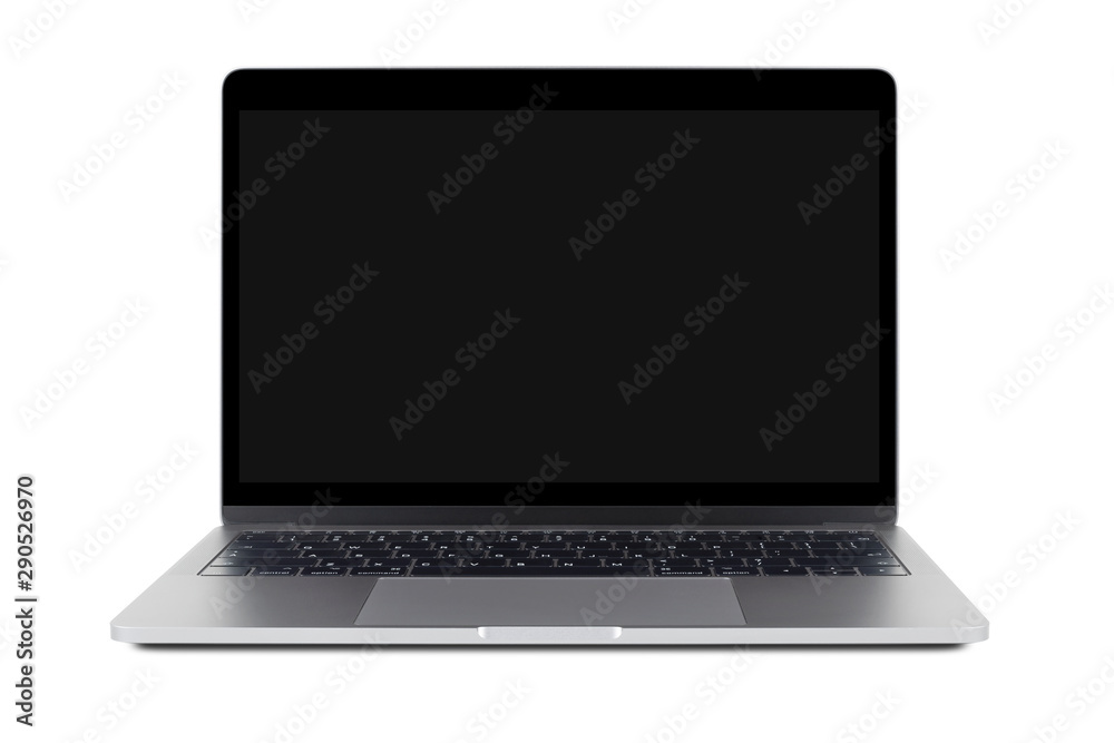 Laptop with blank screen isolated on white background with clipping path. Laptop with blank screen isolated on white background with clipping path.