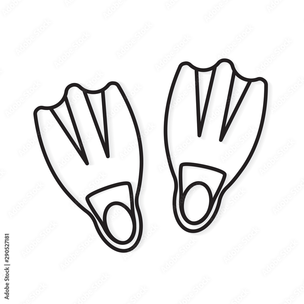 swimming flippers icon- vector illustration swimming flippers icon- vector illustration