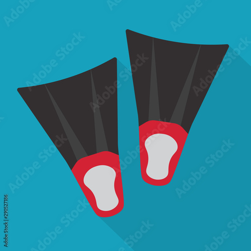 swimming flippers icon- vector illustration