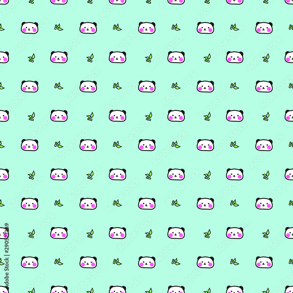 Naklejka premium seamless pattern with panda