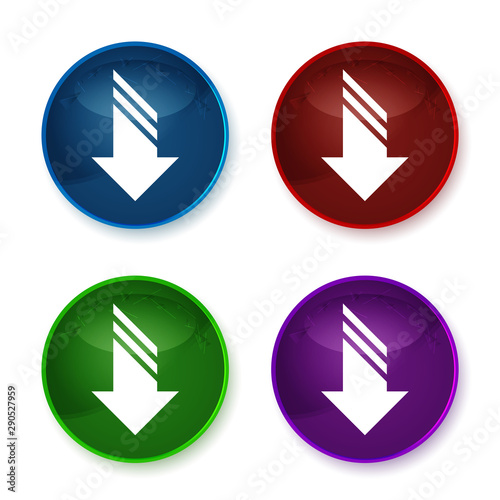 Download icon shiny round buttons set illustration Free Download Download icon shiny round buttons set illustration - GFXLoad