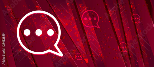 Comment icon Abstract design bright red banner background