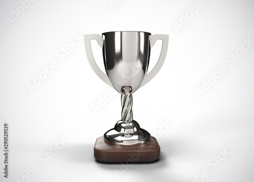 Silver Trophy Champions Winner 3D Render