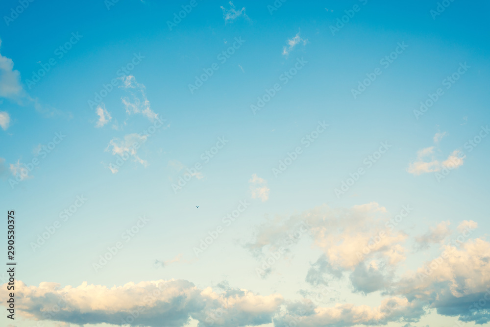 Blue sky background with cumulus clouds. Blue sky background with cumulus clouds.