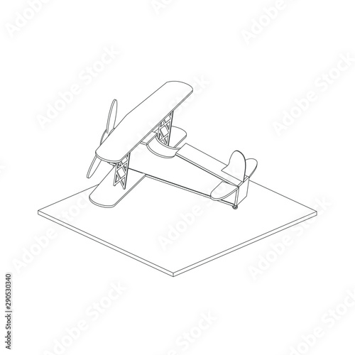 coloring page of a airplane