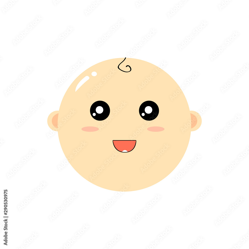 Children's vector. Little boy with a smile on his face. Positive emotions. Flat style. Vector illustration Children's vector. Little boy with a smile on his face. Positive emotions. Flat style. Vector illustration