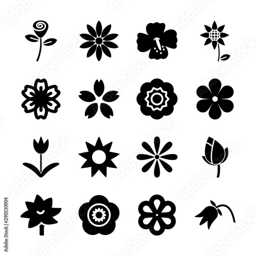 flower solid icon