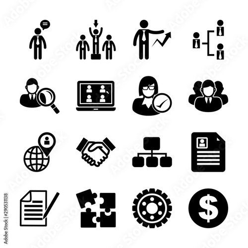human resources solid icons