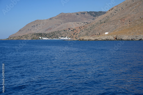 Karge Küstenlandschaft bei Loutro-Sfakia, Südküste Kreta, Griechenland