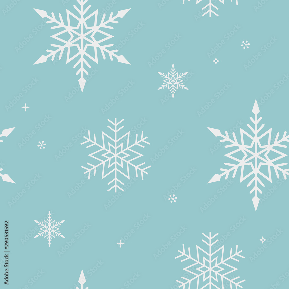 Seamless snowflake pattern for Christmas	