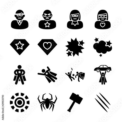 superhero solid icons