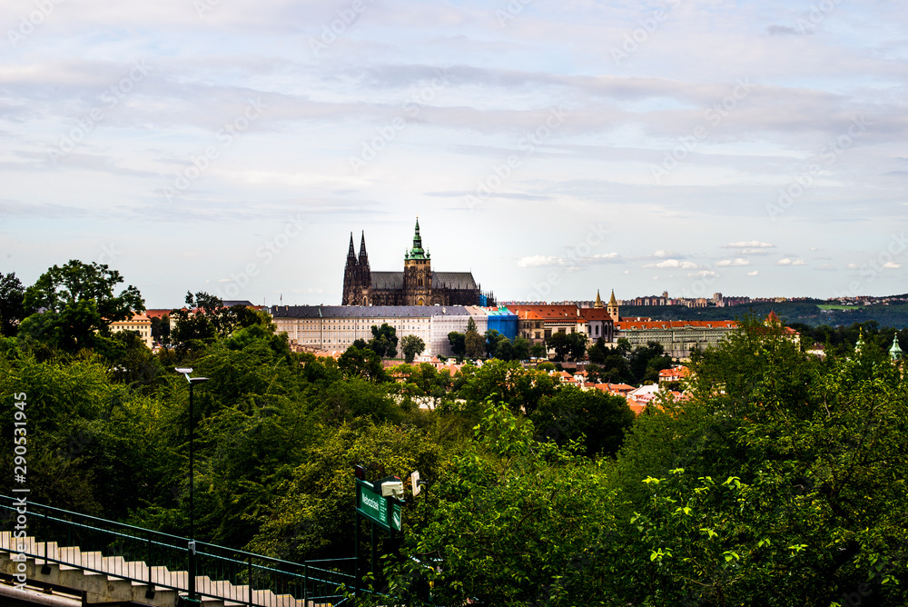 Beautiful view of St. Vitus Cathedral, Prague, Czech Republic