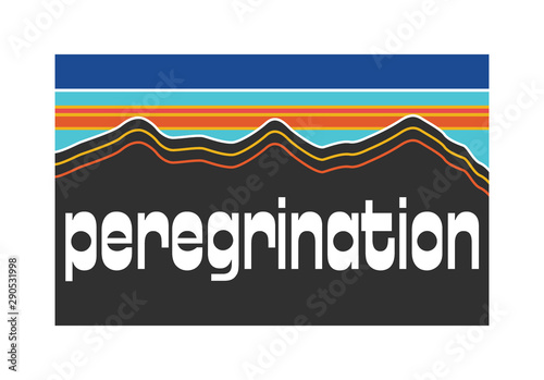 Photos peregrination slogan mountain and black