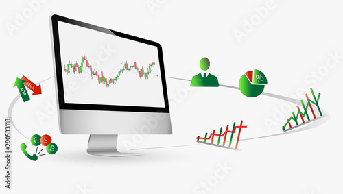 Ecran sur le theme du trading
