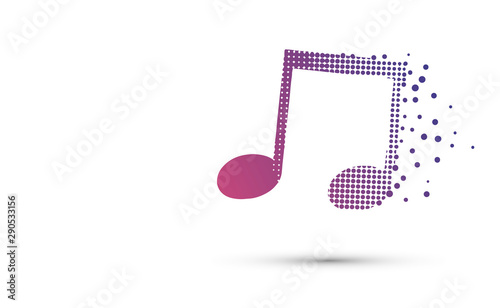 icona, musica, divertimento, vettoriale,	