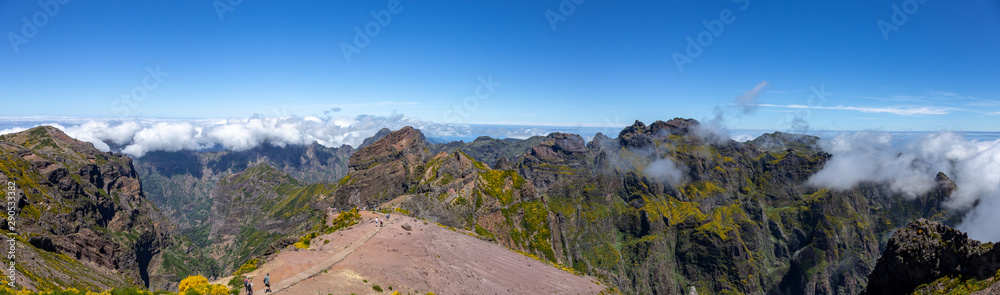 Mountain panorama of Pico do Arieiro, Madeira, Portugal