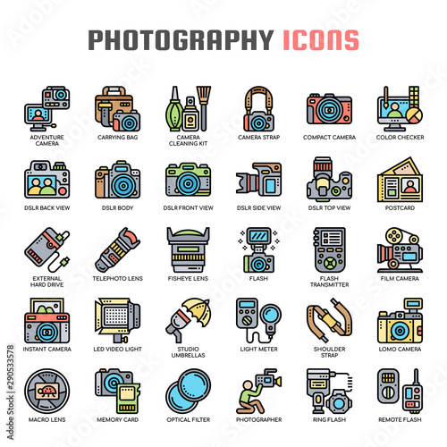Photography , Thin Line and Pixel Perfect Icons