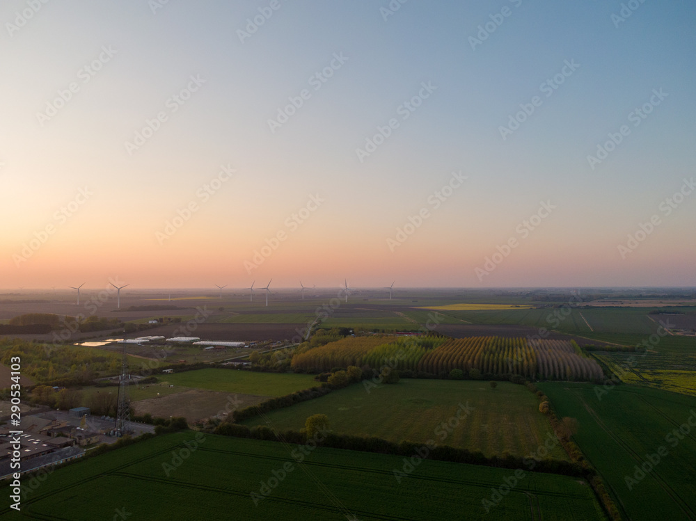 Fototapeta premium Aerial Sunset
