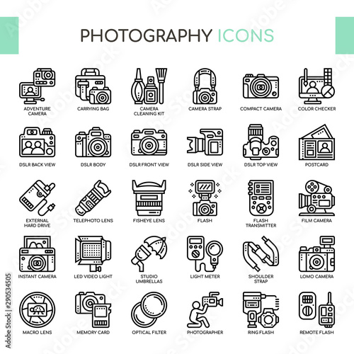 Photography , Thin Line and Pixel Perfect Icons