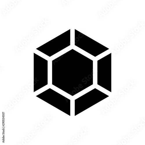 Diamond icon, logo isolated on white background