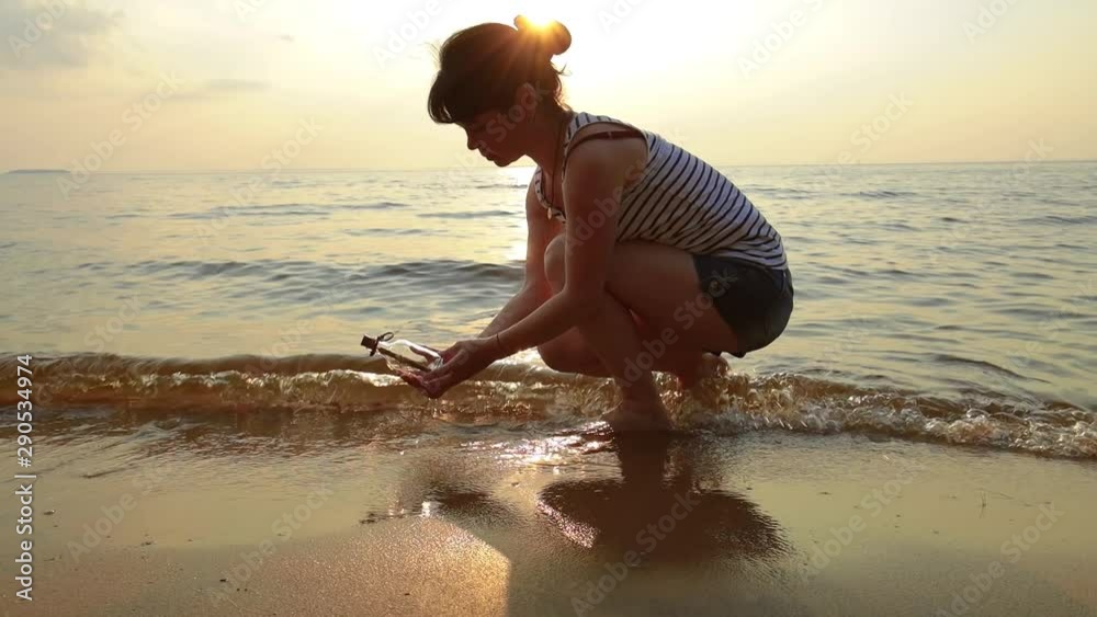 Woman found a message in a bottle