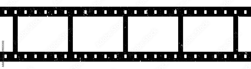 Blank film strip isolated on white