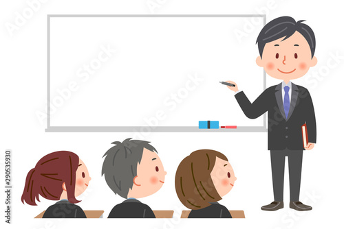 授業　男性教師と生徒