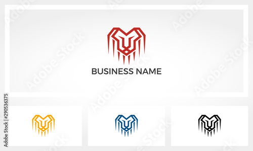 Simple Style Of Lion Logo