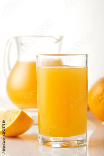 Fresh Squeezed Orange Juice with Fresh Fruits.