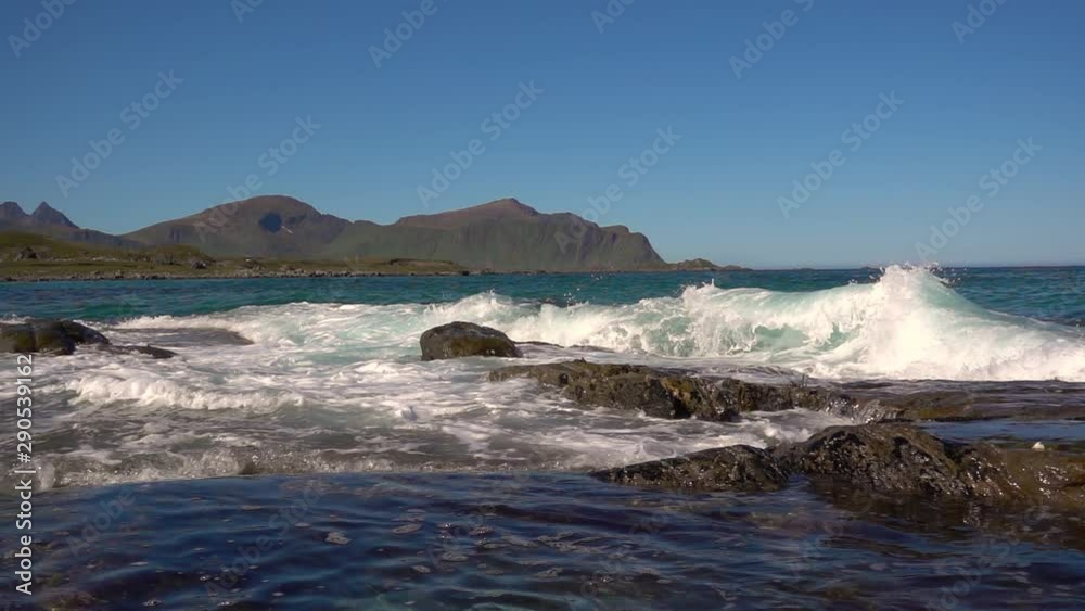 Lofoten archipelago islands beach Lofoten archipelago islands beach