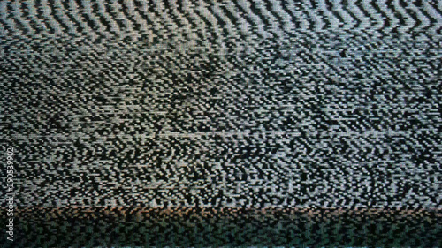 Billede på lærred No TV signal, interference, television noise.