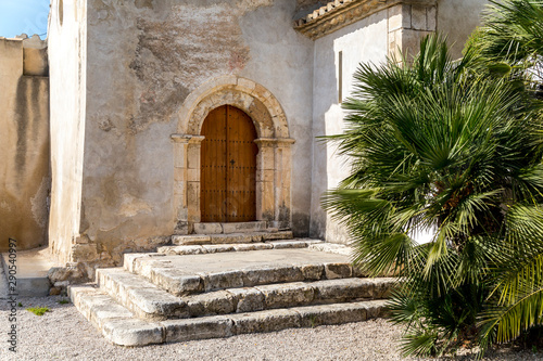 Old Spanish building with arched doorway