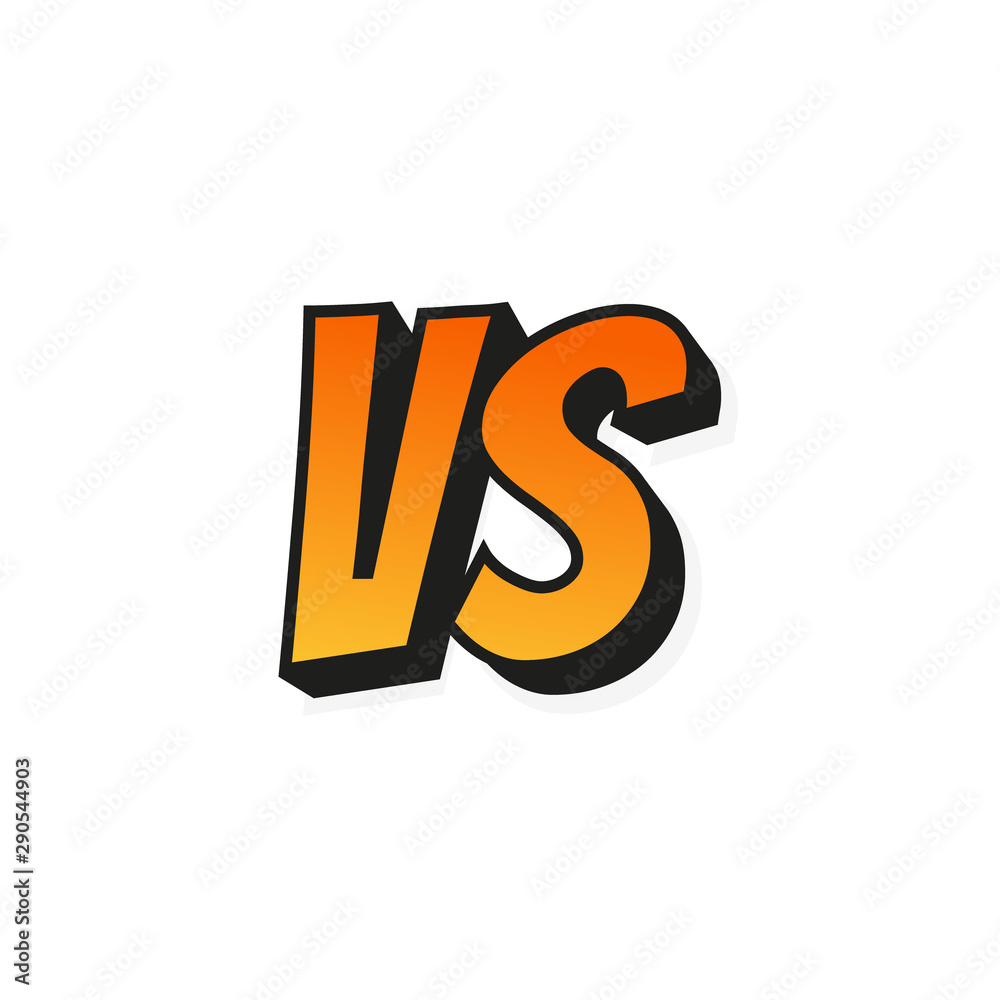 Concept VS. Fight. Versus sign gradient style isolated on transparent  background for battle, sport, competition, contest, match game. Vector  illustration Stock Vector | Adobe Stock