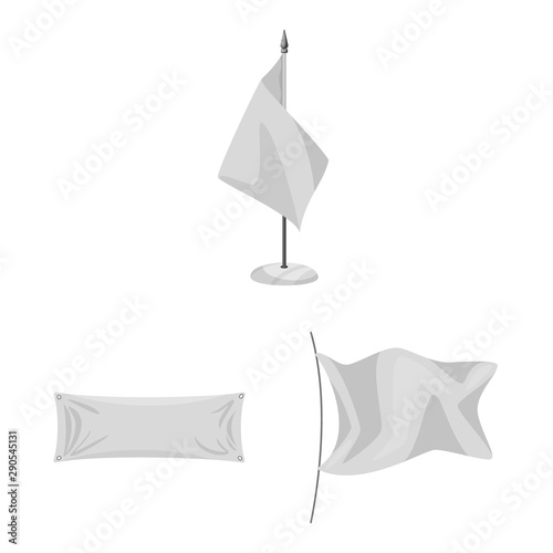 Vector design of promotional and textile icon. Collection of promotional and white vector icon for stock.