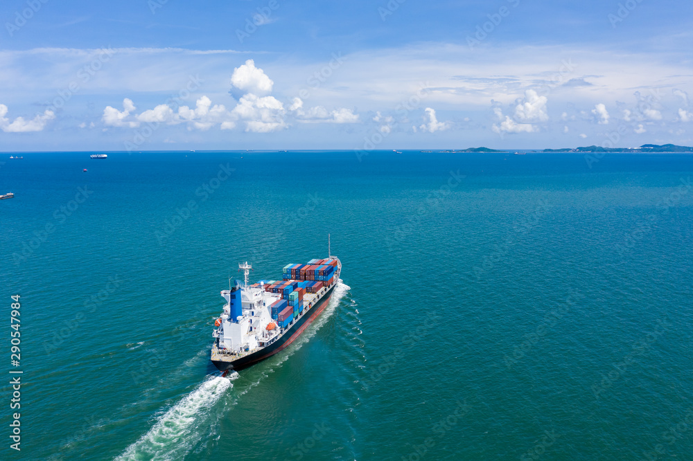 business and industry import and export service shipping cargo containers international by the sea aerial view business and industry import and export service shipping cargo containers international by the sea aerial view