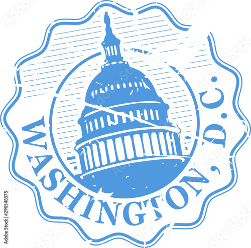 White House Washington DC Stamp Grunge Stamp