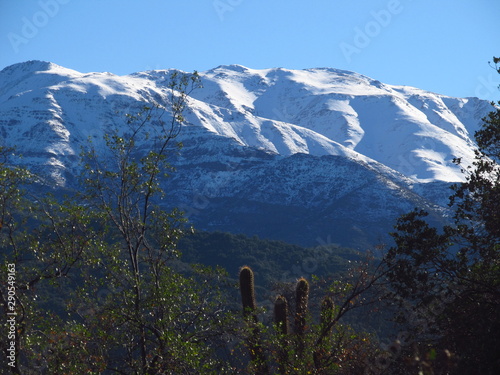 Pochoco mountain with views from other andes mountain and nature photo