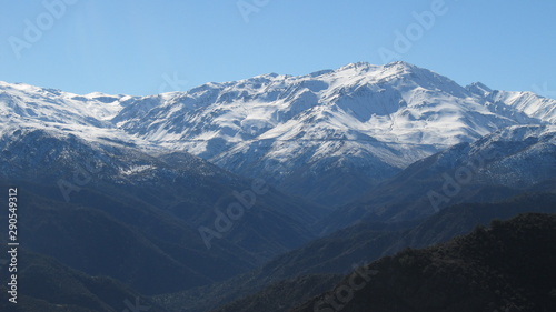 Andes mountain nearby Santiago, Chili