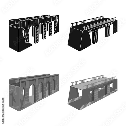 Vector design of connection and design icon. Collection of connection and side stock symbol for web.