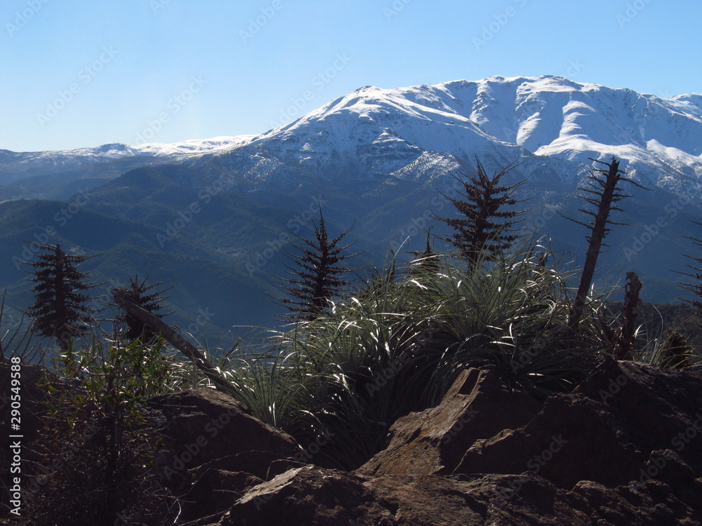 Pochoco mountain with views from other andes mountain and nature