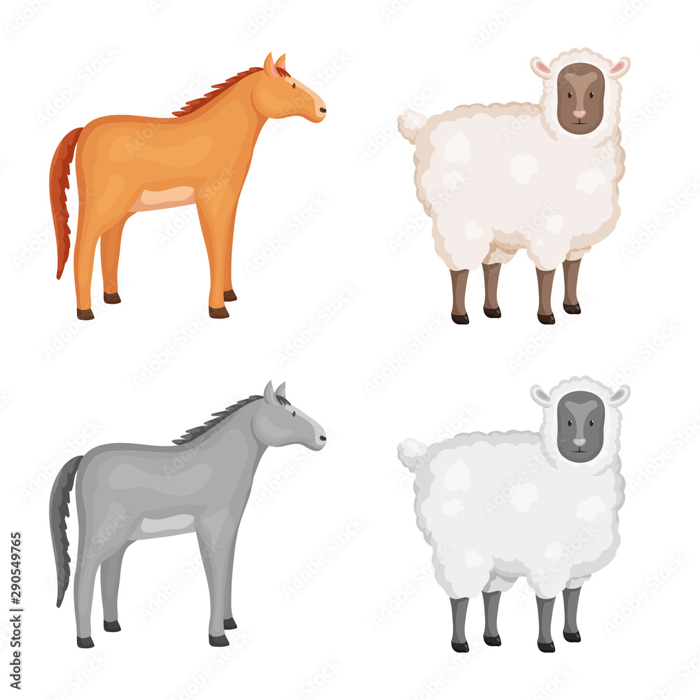 Isolated object of breeding and kitchen logo. Collection of breeding and organic stock vector illustration. Isolated object of breeding and kitchen logo. Collection of breeding and organic stock vector illustration.