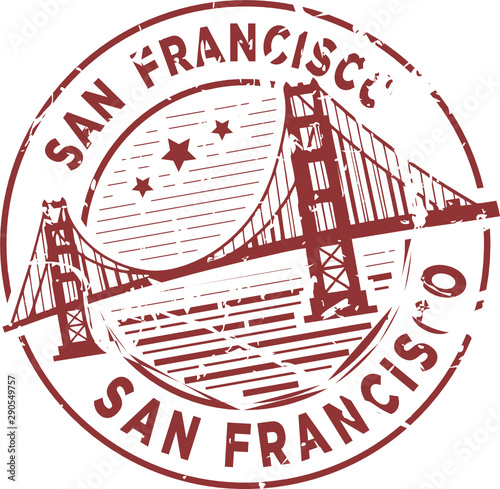 Circle grunge Stamp San Francisco