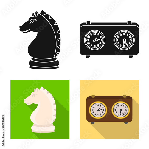 Vector design of checkmate and thin symbol. Set of checkmate and target stock symbol for web.