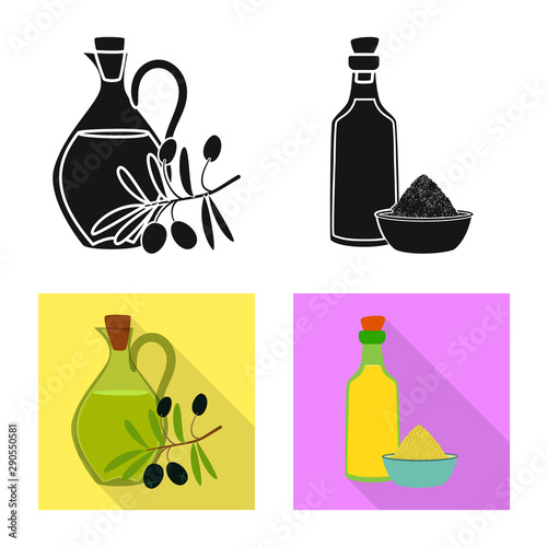 Vector design of healthy and vegetable sign. Set of healthy and agriculture stock symbol for web.