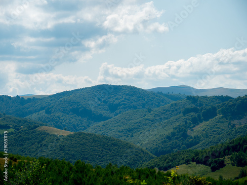 Landscape with Carpathian Mountains in Romania