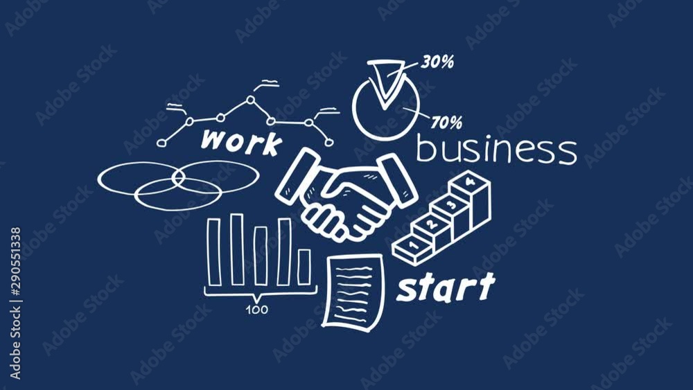 Isolated Hand Drawn Handshake Icon & Infographics Isolated Hand Drawn Handshake Icon & Infographics