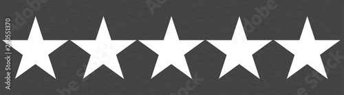 5 White stars with army style textured background