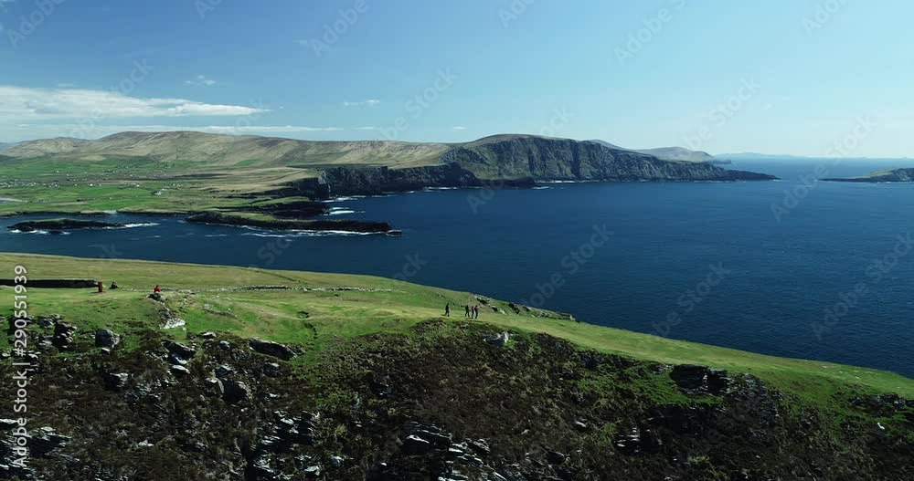 Wide aerial, Bray Head Tower on Valentia Island Wide aerial, Bray Head Tower on Valentia Island