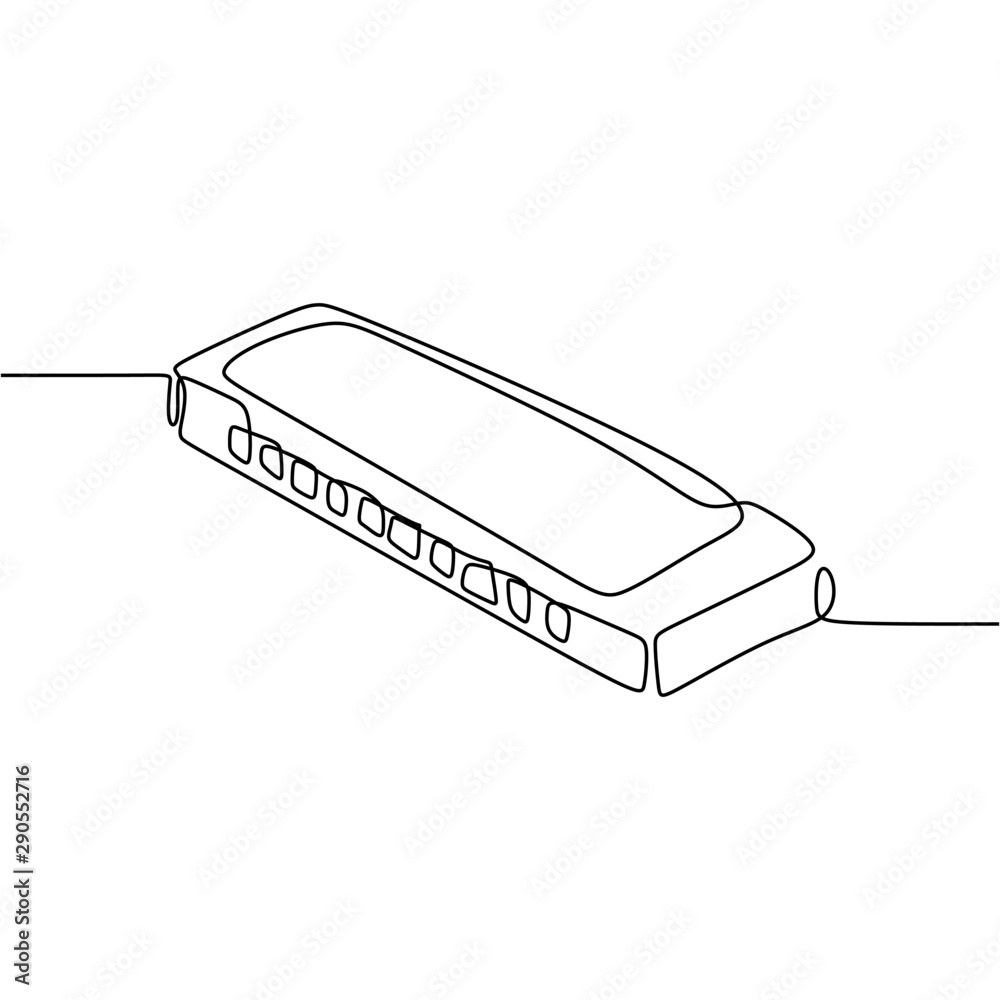 Harmonica Line Drawing