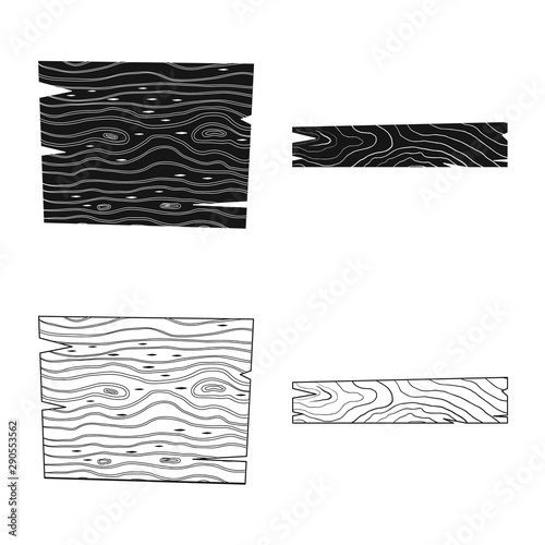 Vector design of raw and forest icon. Collection of raw and hardwood vector icon for stock.